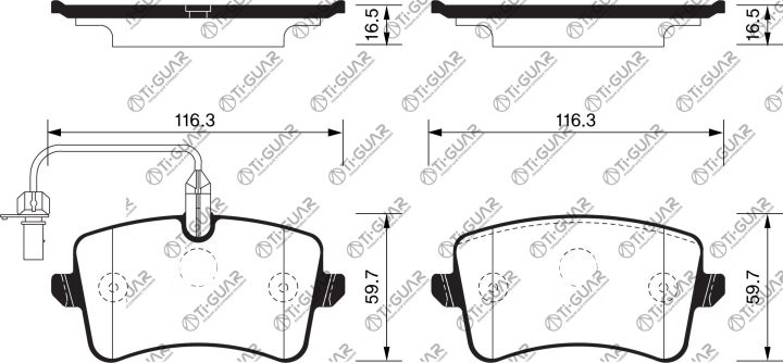 Тормозные колодки TG-1478/PN0478W* Ti·GUAR